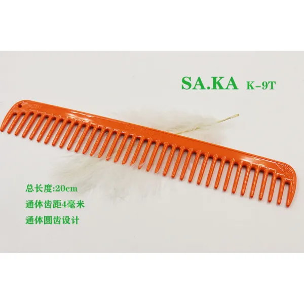 비에스플래닝 SAKA 전업 이발빗 분침 머리미용 전용 손질 남성 여성 자르는 머리카락 초슬림 무 헤어브러쉬, K-9T 오렌지색