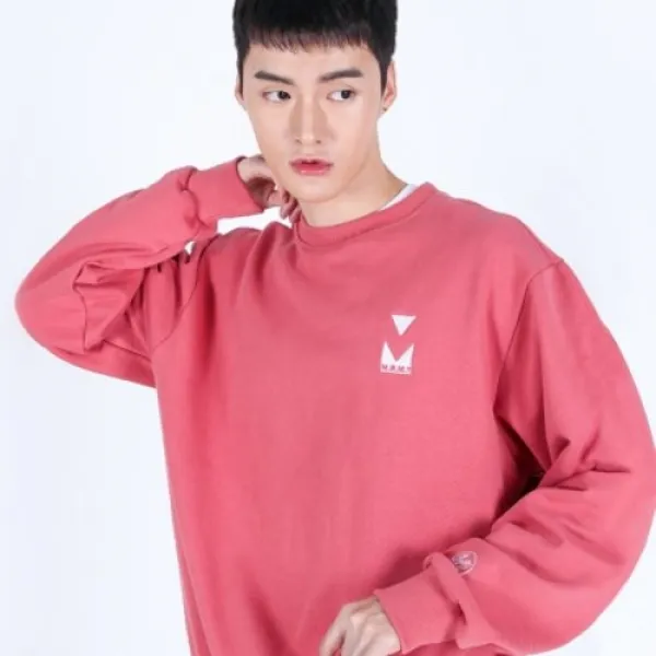 [텐바이텐] (UNISEX)950g Heavy Embroidery Sweatshirt(PINK)