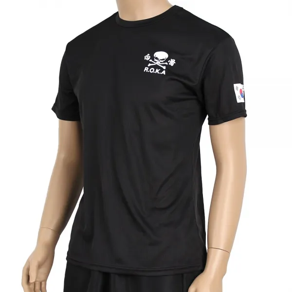 쿨드라이 백골 Roka 로카티 반팔티 검정 군인 티셔츠