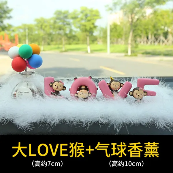 자동차 속 액세서리는 개성적이고 큐트하며 귀여운 카트에 장식이 예쁜 남녀 고급차 소품, 빅LOVE벌룬 디퓨저 1증정 5