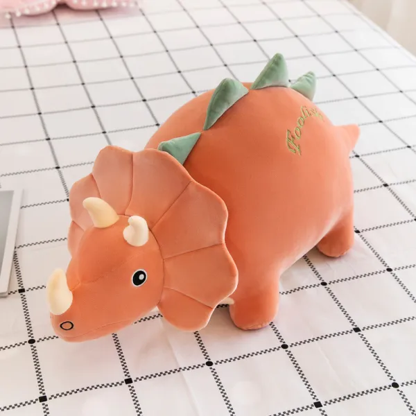 제조업자 대박 크리에이티브 삼각 용 시리즈 털북숭이 인형 피겨 공룡 목베개 에어컨 이불집 선물 삼각 용쿠션 오렌지 색 50cm048kg