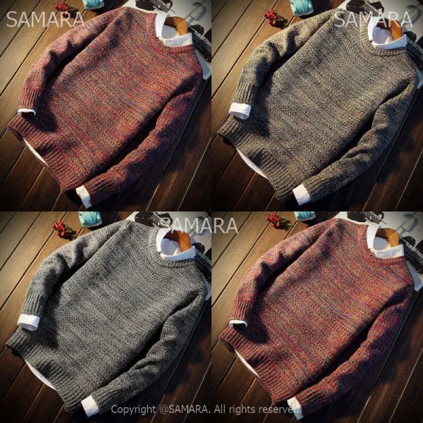 Qterra 특허브랜드 슬림 풀오버 상의 긴팔 니트 남자 풀오버 스웨터