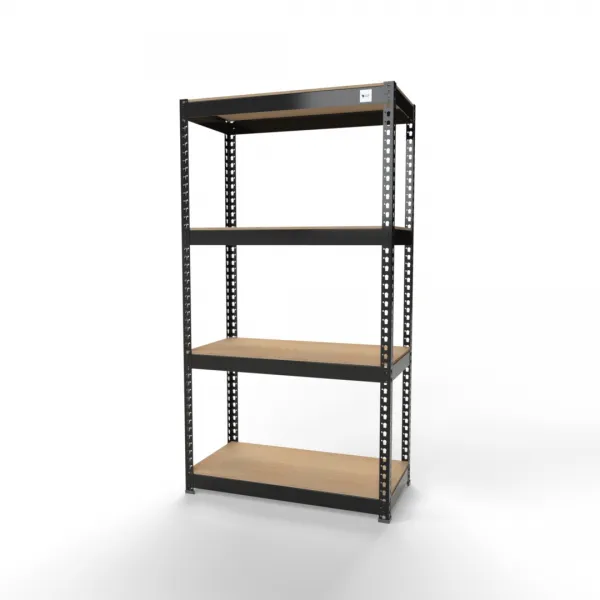 울트라랙 가로80x깊이40x높이150cm 4단 무볼트앵글 조립식앵글 선반 베란다선반 철제선반 가구, 흑색
