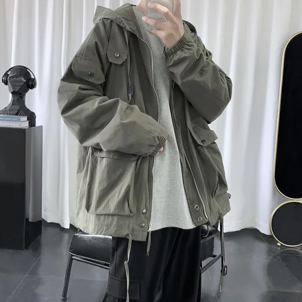 풀문클로젯 남자맨 드랜드 캐쥬얼 카고 재킷 트렌드 멋진 눈길을 끄는 중국식홑저고리