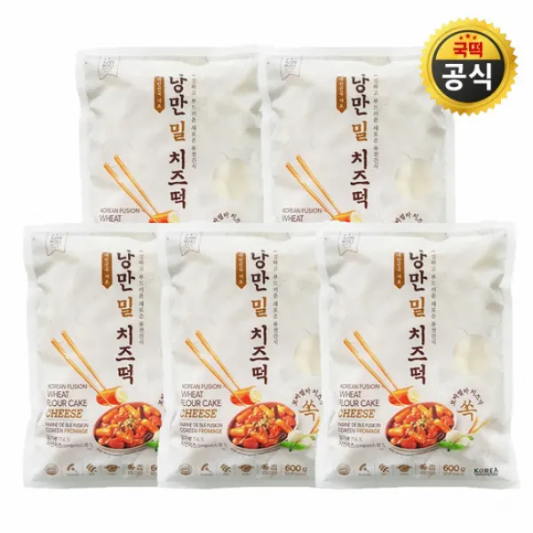 [K쇼핑][추억의 국민학교 떡볶이]낭만 밀 치즈떡 600gx5봉, [추억의 국민학교 떡볶이] 낭만 밀 치즈떡 600gx5봉