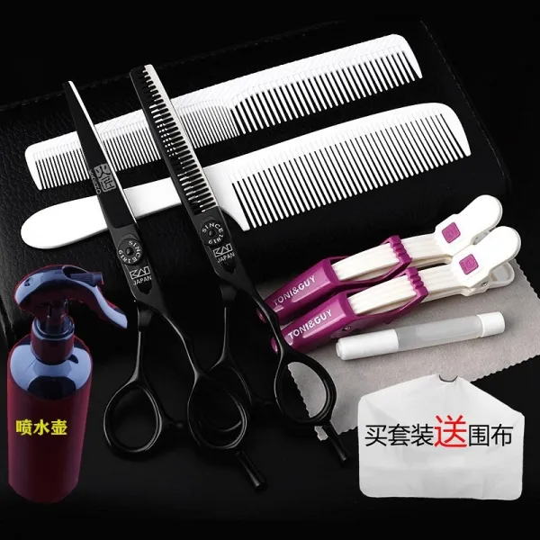 가위자 화공 머리미용 전업 헤어 스타일 스승 앞머리를 고르다 헴라인 치과가위 박정함 이발 복도 가게 2991501074, 6인치 무 _6인치 이 25% 가다