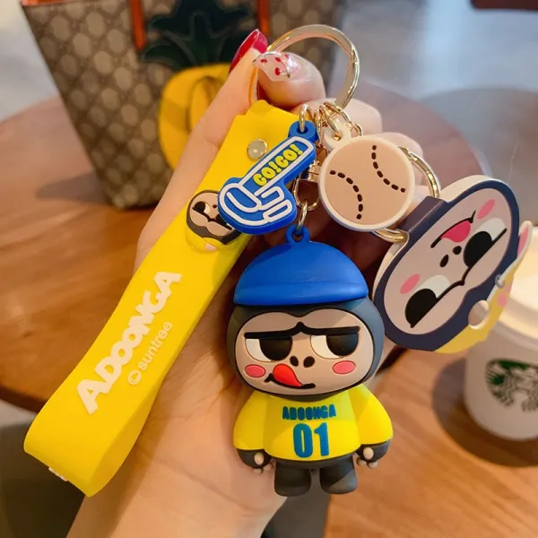 라이트파이 펜시키홀더 키커버 백무 전면간판 쥐뿔도 없는 놈팡이 큐트 독창적 자동차 장신구 남성 책가방 모빌 피규어 한쌍, E7-23 전면간판 쥐뿔도 없는 놈팡
