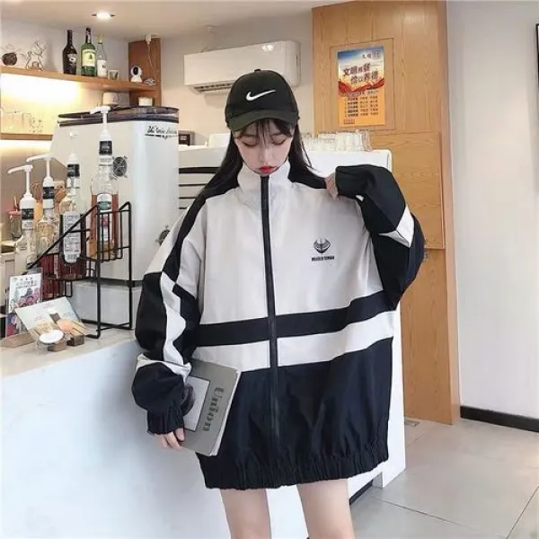 사랑스런 여자느슨한 야생 선 스크린 옷의 얇은 섹션 재킷 소녀 봄과 가을 2019 새로운 물결 중학생 한국어 버전31330