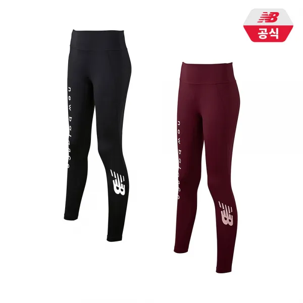 뉴발란스 Women 하이웨스트 Nb 레터 레깅스 Nbns94w032 스포츠 레깅스/타이즈