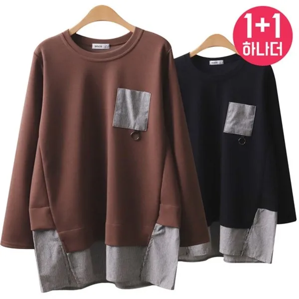 나야홍 빅사이즈 1+1 하나더 링스트라이프긴팔티 H19b134