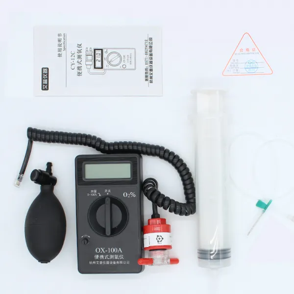 산소포화도측정기 OX-100A산소 미량 음식진공팩 산소함유량 밀폐용기 측량기, 기본