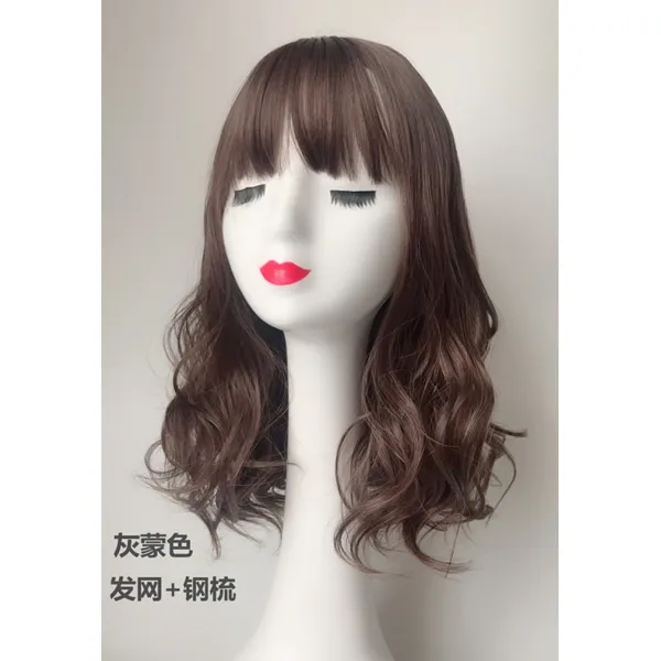 마켓플러스 인싸템 여성 헤어 롤 웨이브 에어 여자단발머리옷 중장발 물방울누늬 대방비 참되다 두피 1 어둑어둑함 _헤어네트 소강 빗