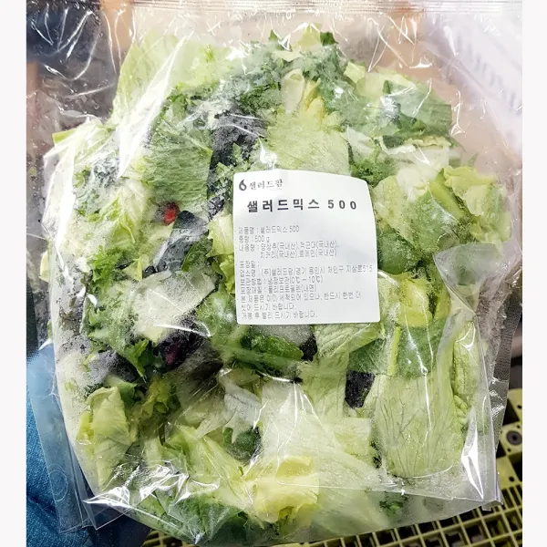 x3개 간편식 샐러드 믹스 양상추 치커리 로메인 500g, 단일 수량