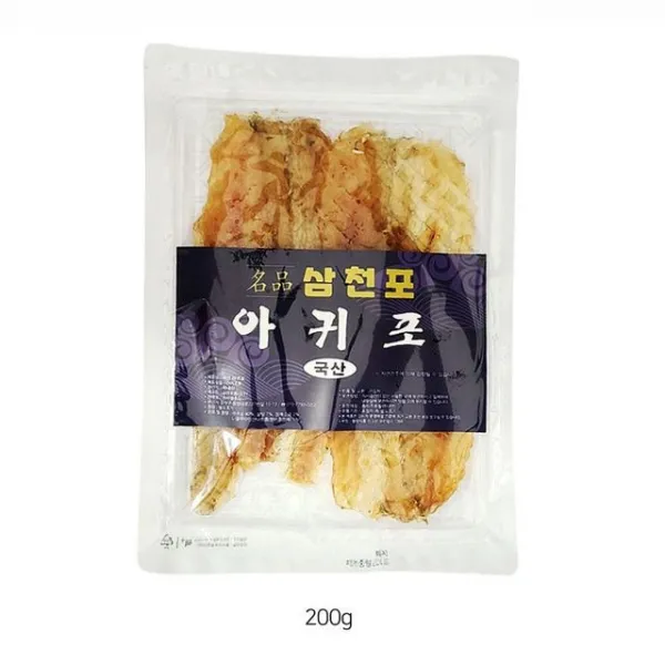 국산 삼천포 아귀포 순살 200g 마른 안주 간식 식 아구포 오병장오징어 건어물 수산 건조, 1개
