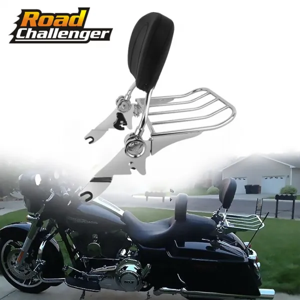 오토바이 바이크화물 랙 SISSY BAR 뒷좌석 승객 등받이 쿠션 패드 HARLEY TOURING ROAD KING STREET GLIDE 2009-
