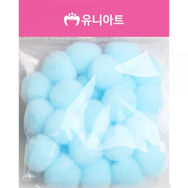 1000퐁퐁 25mm 하늘 - (뿅뿅이/솜방울/칼라솜/밤송이/만들기재료/언어/학습완구/매트/완구/육아/출산추천)