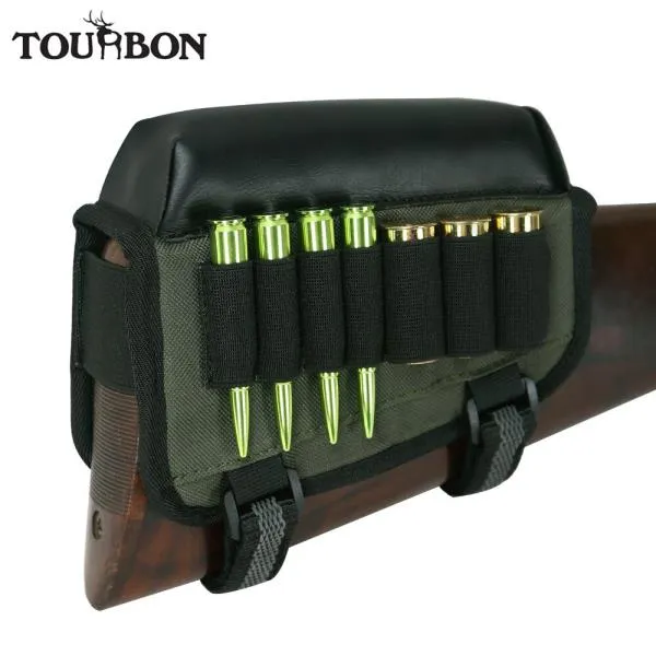 Tourbon Hunting Gun 유니버설 뺨 레스트 라이저 패드 버트 스톡 라이플 샷건 카트리지 탄약 홀더 오른손 한개옵션0