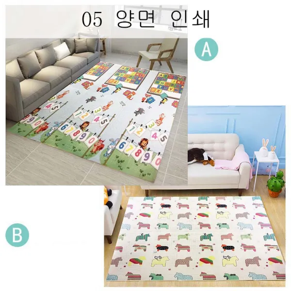 뉴타임즈7 유아놀이방매트 파베드받침은 두텁게하고 유아기 거실 파트는 접을 수 있어 아이들 접을 때 아이 냄새가 나지 않게 할 수 있다 XT13 A10, 05 양면 인쇄