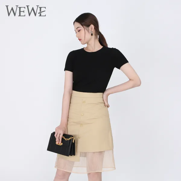 WEWE 오로지 여름 여성의류 스타일리쉬 오피스풍 OL A라인 스커트