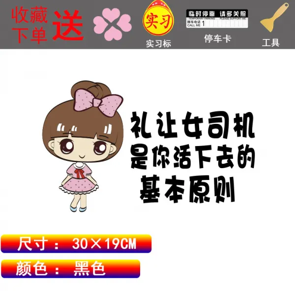 차량용엠블럼 새내기 길을가다 독창적 개성 실습 어서 많다 빛으로 비추다 운전기사 앞 아니 뒤, 10x10cm, 기본 원칙 올림머리 블랙