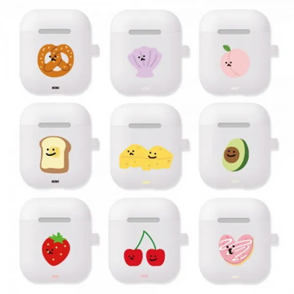 [바보사랑]야미 에어팟 케이스 + 철가루 방지 스티커 + 키링 세트, 체리