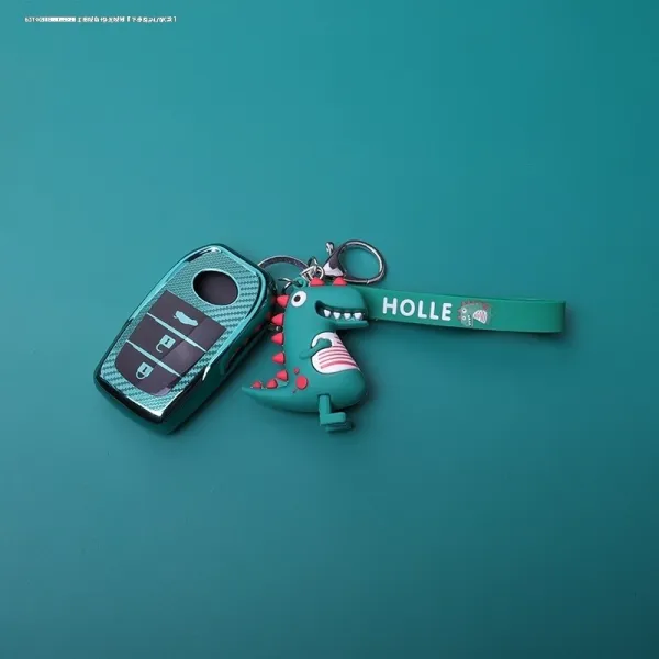 도요타에 적용 CHR 혁택 IZOA 리얼가죽 렌터카 가방커버 껍데기, 도요타 그린 _다이노스 그린 끈 주문