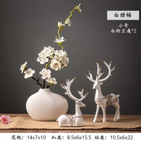 사슴 화병 셋트 동양적인 인테리어 D