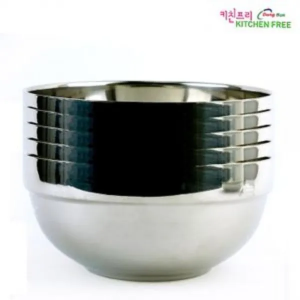 동복무역 [ALN_3617841] 키친프리 2중 스텐 탕기 냉면기 18cm 5p HJ51171 2중탕기 스텐탕기 그릇 주방용품 주방용품/수저 컵 식기/그릇 접시 홈세트, 단일옵션
