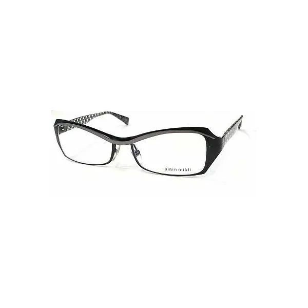 246022 / Alain Mikli Al1117 Mo1n Matte Black Grey Frame Vintage Eyeglasses 53mm
