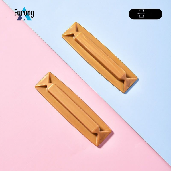 Furong 펀치없는 도어 핸들 자체 접착 핸들, 새로운 금, 5 팩