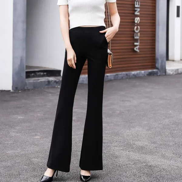 모리아 봄 가을 여성 스판 나팔 바지LK