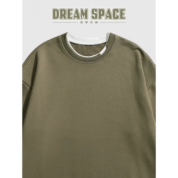 와이드 루즈핏 맨투맨 이지 심플 의 페이크투피스 DREAMSPACE 꿈을 꾸다 공간 남성 4973465720