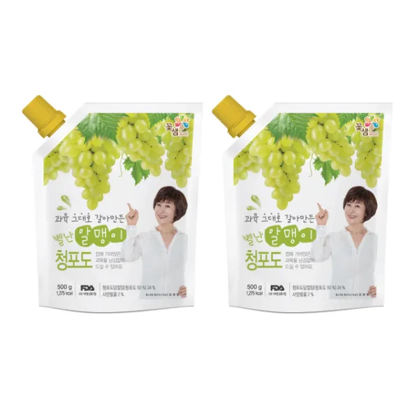 꽃샘 별난 알맹이 청포도 500gx2 청포도에이드 청포도청