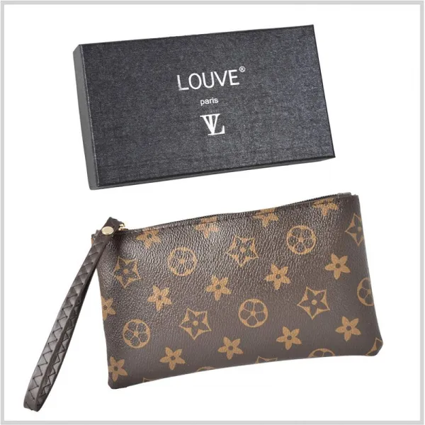 [LOUVE] 미니 파우치 여성 지갑 파우치 (디카 iQOS 케이스 고급 PU 가죽) 개런티 카드 & 선물 BOX 기능