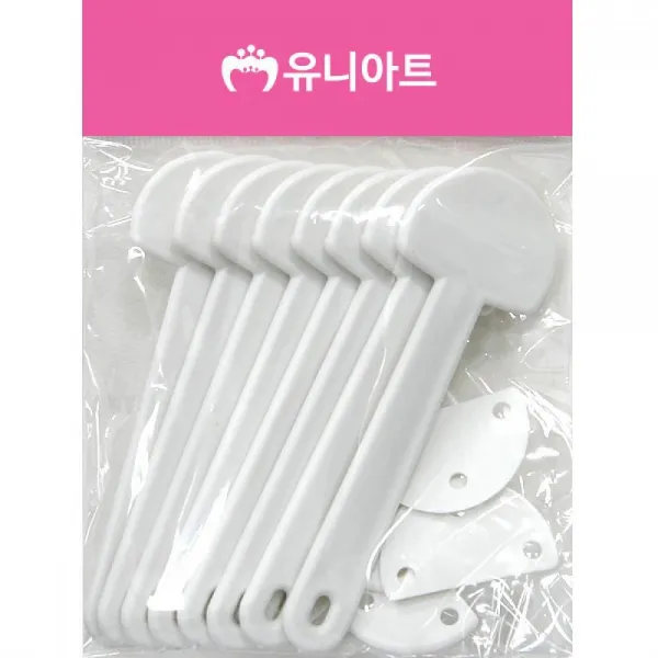 EUV392391유니아트 만들기재료 반달조립부채 흰색