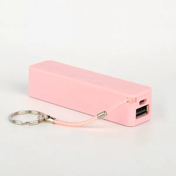 천텍스 적용 미니 큐트 핸드폰 비상충전 전보의 보배 유니버설 타입 1200MAH, 보조배터리 1개 _핑크