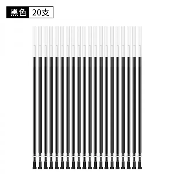 중성 유능한 A702 매니쉬 블랙 레드 블루 05MM 전 주사기 몸통 통용 수성물감용붓 근래 모빌 솜 서예, 블랙 /20 즈