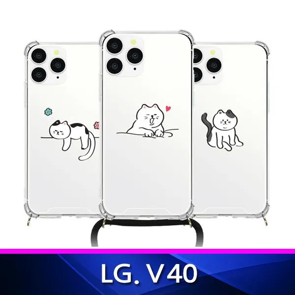 [365성수기] V40 TZ 뚱냥이 폰스트랩 폰케이스