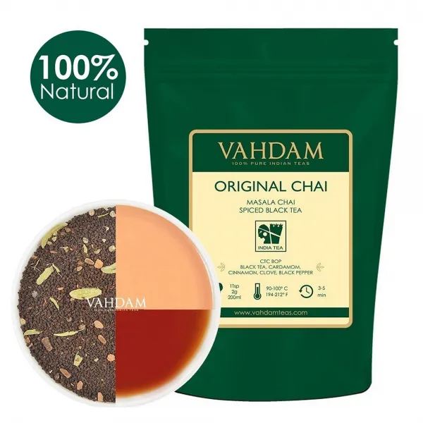VAHDAM 인디아 오리지널 마살라 차이티 100g, 1팩