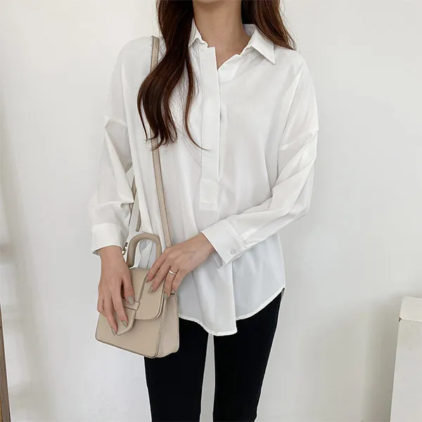 이중단짝 언발 블라우스_249607