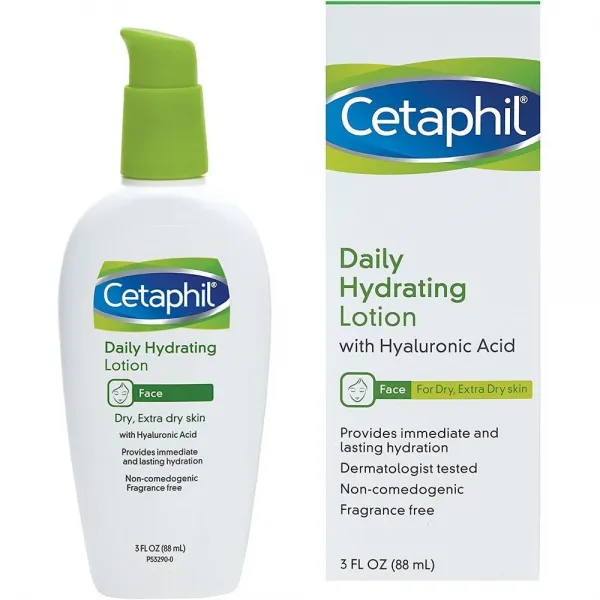 세타필 Cetaphil 데일리 하이 드레이팅 로션 히알루 론산 염기성 3.0온스 1개