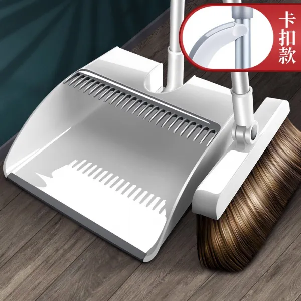 빗자루 쓰레받기 세트 가정용 화장실 바닥긁어내기 머리카락청소 낱개 조합 청소 매직기기 T02 3층 브러시 빗자루+버클 돈 2벌 기본