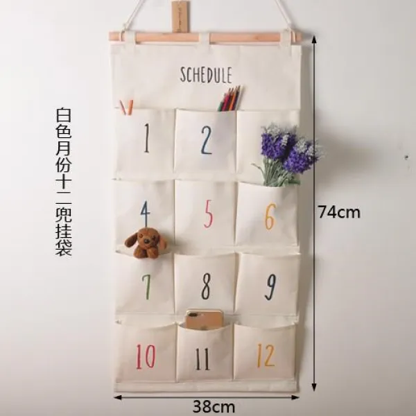 블루투스헤드셋 수납 문위에 캐비닛 매달림 벽걸이 주머니 포켓 문뒤, T01-증정붙이는고리, C18-화이트 월분 십이 자루를 싸다-R82