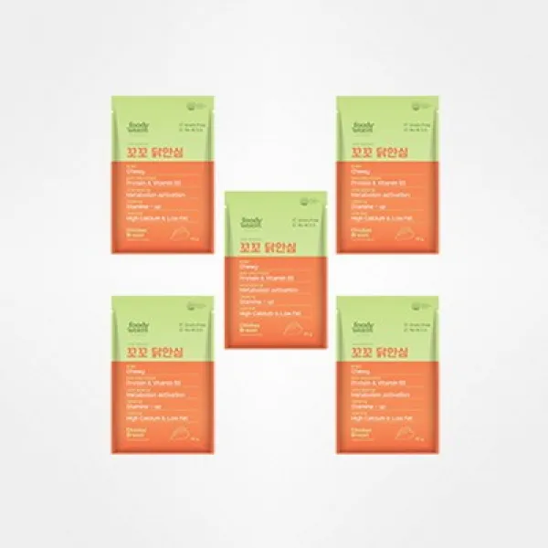 저알러지 기능성 애견간식 꼬꼬닭안심40g X5ea 200g .푸디웜애견간식 상세설명 참조