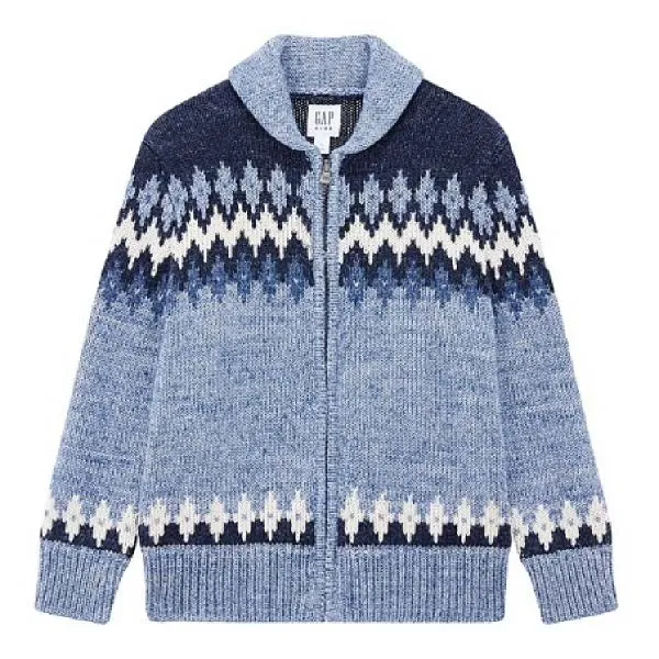  현대백화점 갭키즈 키즈 남아 패턴 니트 카라 가디건 5219428151051 