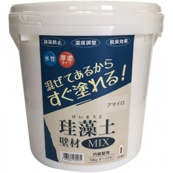 [해외] 후지와라 화학 수계 끝막음 칠 자재규조토 벽재 MIX아 마이로 10kg규조토·회반죽, 단일옵션