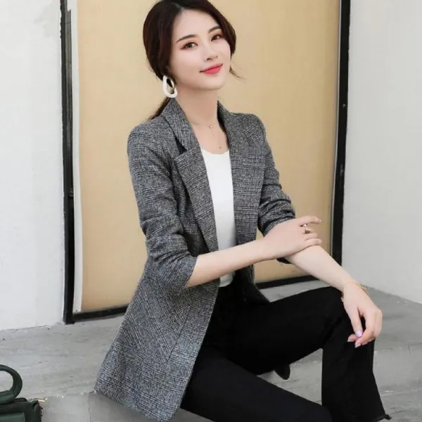 쁘띠 원시시 추우천 미니 셋업 체크 양복 여성 D31198 덕망