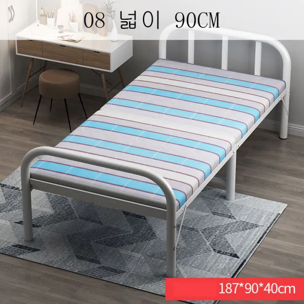 뉴타임즈9 접이식침대 접이식침대 1인 점심시간 사무실 휴대용침대 성인대여방 목판철침대 St01 A25 08 넓이 90cm