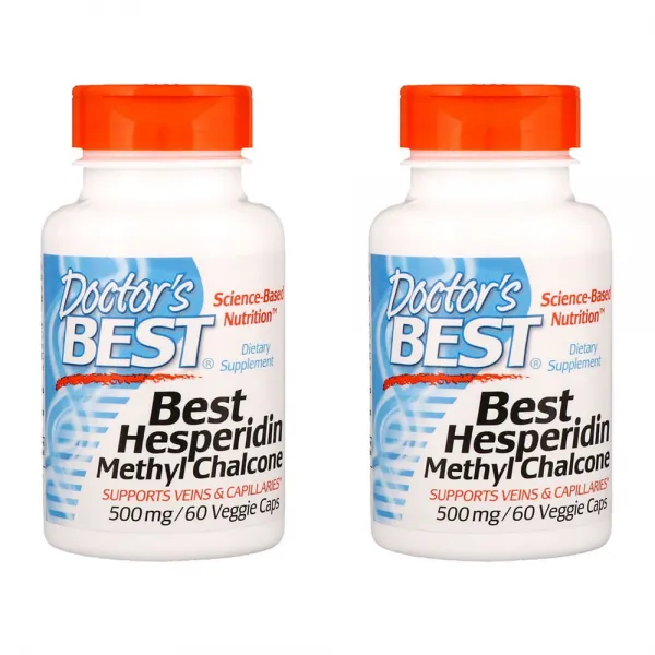 Doctors Best 닥터스베스트 베스트 헤스페리딘 메틸 칼콘 500mg Hesperidin Methyl, 60캡, 2개
