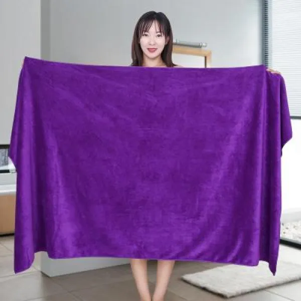 비치타월 미용실 목욕타월 슈퍼빅사이즈 성인 안마 침대에까는 큰수건 가정용 순면 여성롱웨어 몸을감싸는랩스타일 빠른건조, T19-핑크, C04-200x120cm
